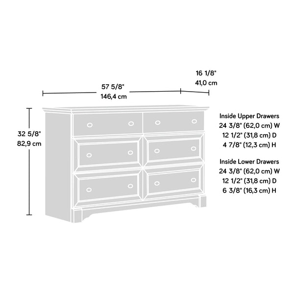English Elm Dresser, Versatile Brown-Finish Design With Smooth-Glide Drawers For Stylish Storage Solutions B356P402683