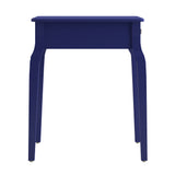 Homelegance By Top-Line Jessip 1-Drawer Wood Side Table Blue Wood