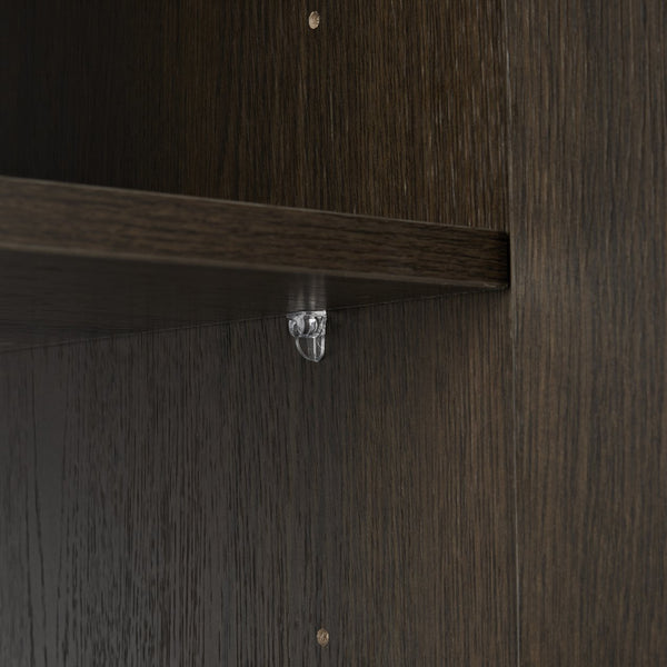 English Elm Galan 72 Inch Double Sink Vanity Fluted Wood Quartz Top Freestanding Bathroom Cabinet Oak,Smoke W1865S00227