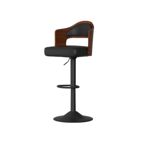 English Elm Swivel Bar Stools Set Of 2 - Adjustable Height, Comfortable Pu Leather & Bentwood Design For Dining T3950P394218-GIGA