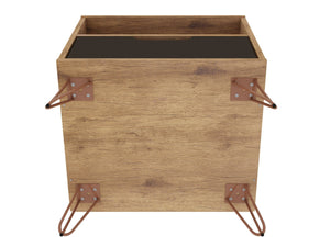 English Elm Rockefeller 20" Gray Nightstand - Modern Design With 1 Drawer & Open Shelf For Stylish Storage Solutions B365P398172-GIGA