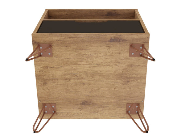 English Elm Rockefeller 20" Gray Nightstand - Modern Design With 1 Drawer & Open Shelf For Stylish Storage Solutions B365P398172-GIGA