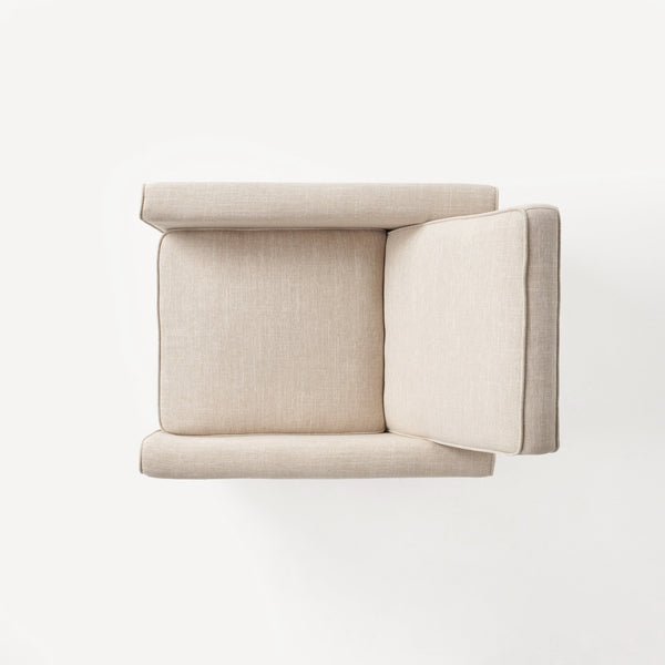 English Elm Christopher Knight Home® - Light Beige Linen Push Back Chair with Plush Padding, Ergonomic Recline, Durable Frame for Home Comfort 52422.00FLBEI