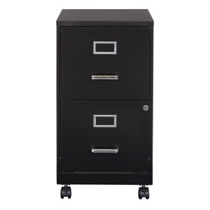 OSP Home Furnishings Metal File Cabinet Black
