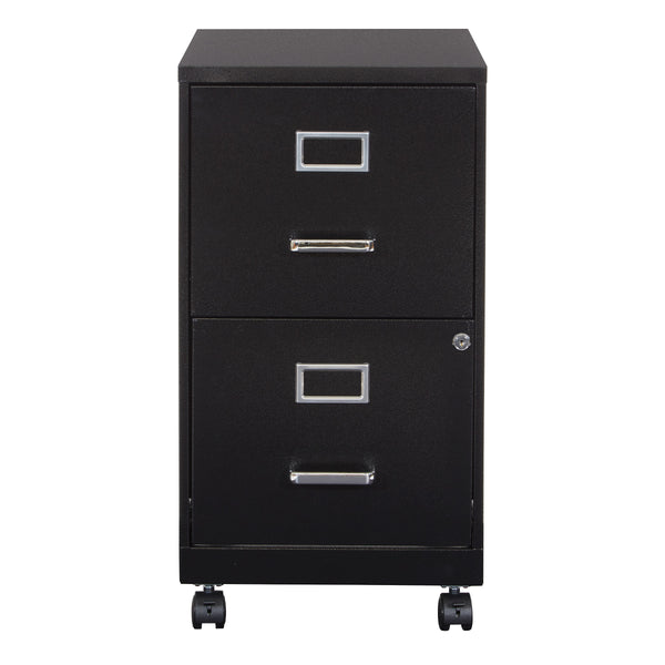OSP Home Furnishings Metal File Cabinet Black