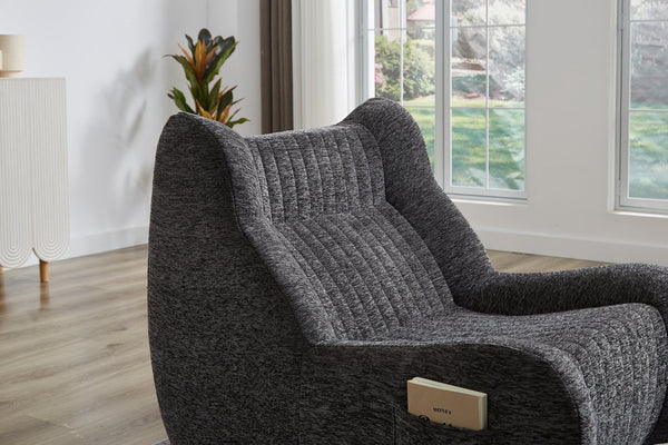 English Elm Bean Chenille Oversized Armrest Bean Bag Chair for Adults - Ergonomic 35D Sponge Comfort Sofa W3434P346412