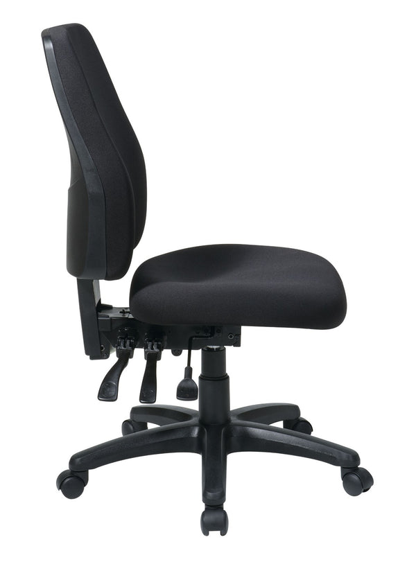 OSP Home Furnishings High Back Armless Ergonomic Office Chair with Lumbar Support and Greenguard Certified Foam 33340-30