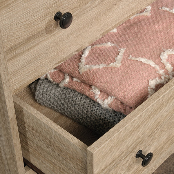 English Elm 4-Drawer Chest In Warm Brown Finish - Modern Design For Stylish Storage & Organization In Any Space B356P367931