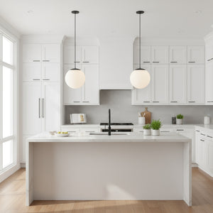 English Elm 10 Inch Etched Frosted Globe Led Pendant Light Dimmable for Kitchen or Hallway B370P399169