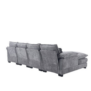 English Elm United We Win Oversized U-Shaped Chenille Sofa - Modern Four-Seater For Comfort & Style In Any Space W1568S00133-GIGA