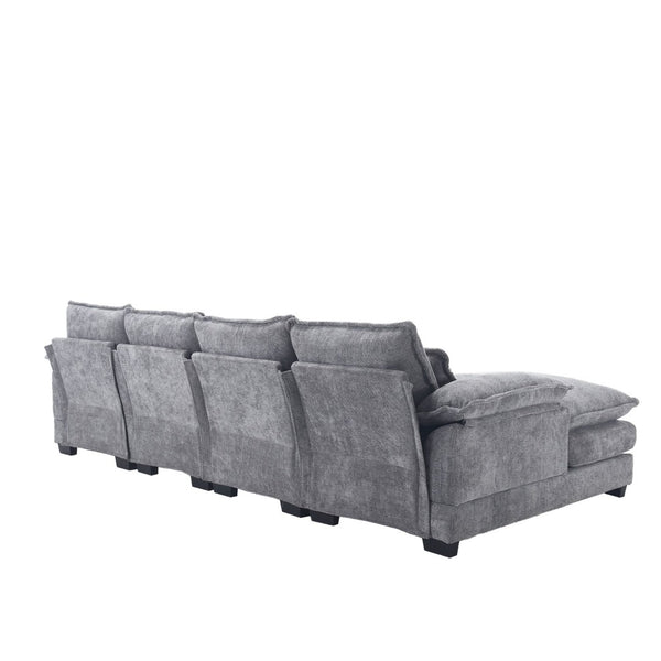 English Elm United We Win Oversized U-Shaped Chenille Sofa - Modern Four-Seater For Comfort & Style In Any Space W1568S00133-GIGA