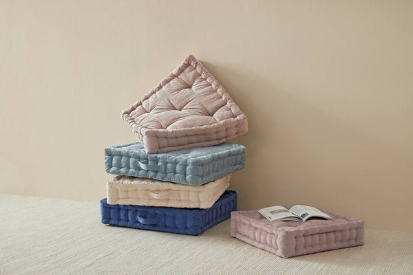 English Elm Poly Chenille Square Floor Pillow Cushion Plush 24x24 Inch Soft Polyester Seat Pad for Cozy Living Spaces Navy Blue 3.22 L x 23.03 W x 12.8 H B035P280524