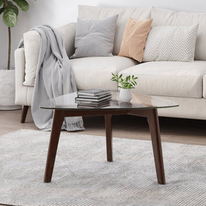 English Elm Christopher Knight Home® - COFFEE table with low-profile modern wood design, 37" L x 36" W sleek accent for living rooms Walnut 68681.00