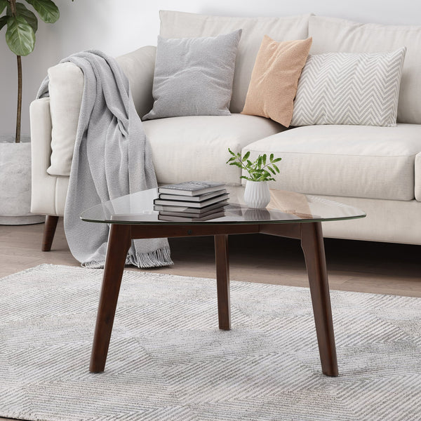 English Elm Christopher Knight Home® - COFFEE table with low-profile modern wood design, 37" L x 36" W sleek accent for living rooms Walnut 68681.00