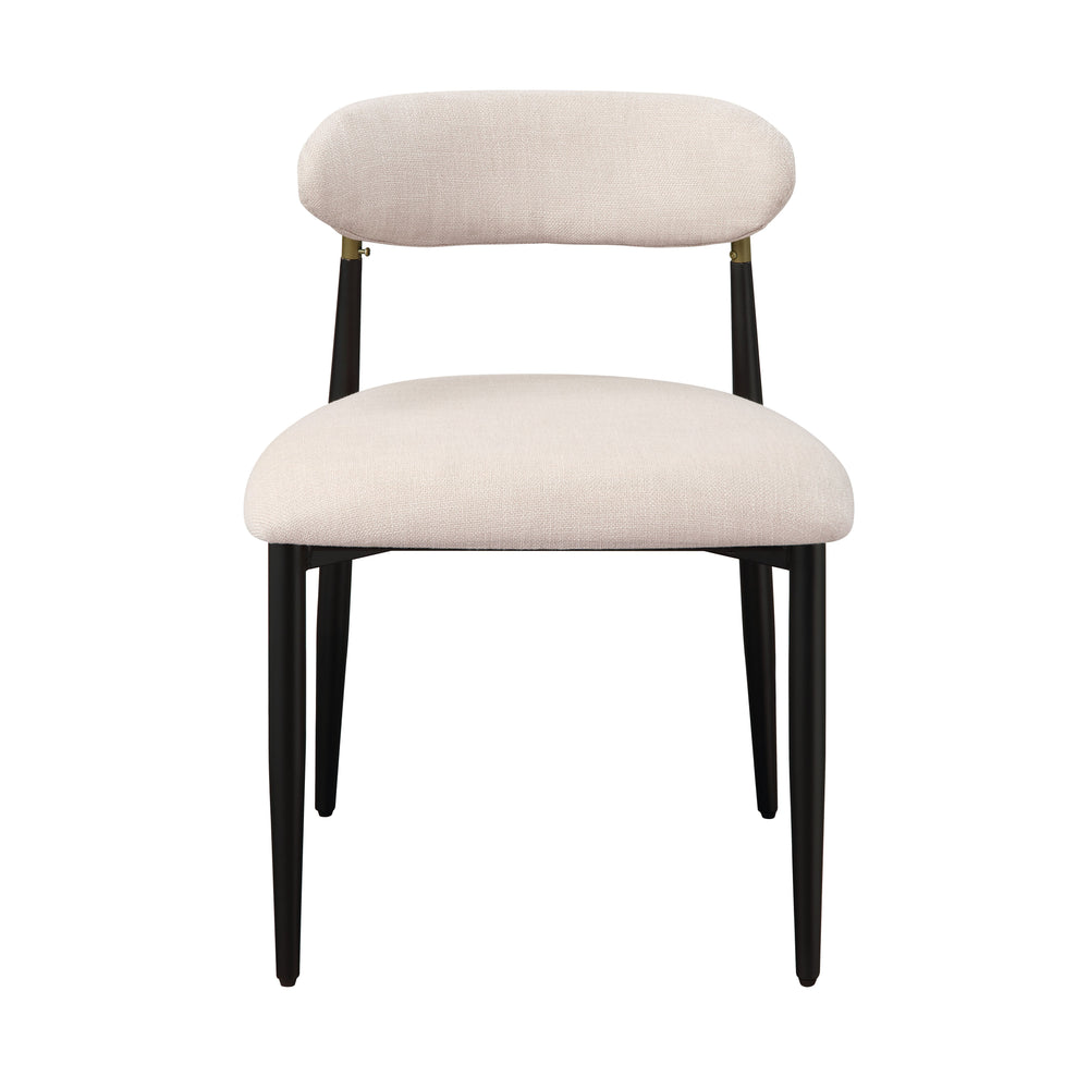 English Elm Jaramillo Upholstered Contemporary Side Chair Set of 2 with Metal Frame, Comfortable Foam Seating Beige 31 L x 24 W x 24 H B2726P287295
