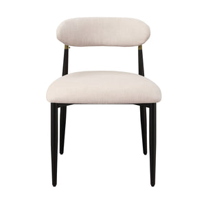 English Elm Jaramillo Upholstered Contemporary Side Chair Set of 2 with Metal Frame, Comfortable Foam Seating Beige 31 L x 24 W x 24 H B2726P287295