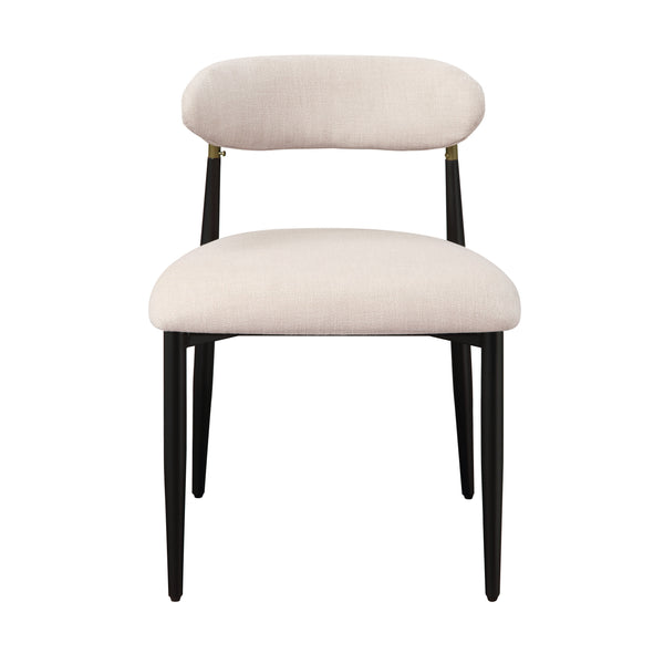 English Elm Jaramillo Upholstered Contemporary Side Chair Set of 2 with Metal Frame, Comfortable Foam Seating Beige 31 L x 24 W x 24 H B2726P287295