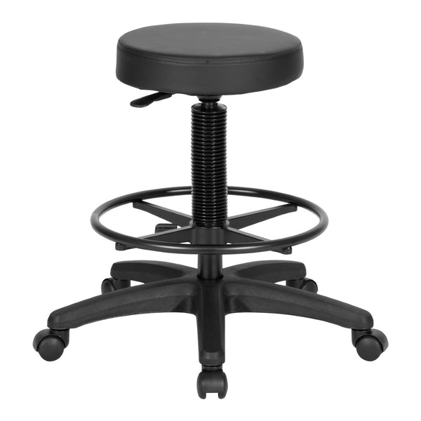 OSP Home Furnishings Pneumatic Saddle Stool Ergonomic Height Adjustable Seat for Drafting Lab Studio Work ST217