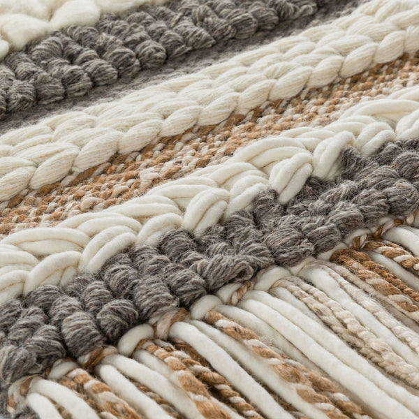 Surya Artifice Ii Wall Hanging - 70"H X 24"W Artistry In Handwoven Viscose, Wool & Jute For Modern Homes Cream Viscose,Wood Afe1000-2470