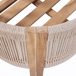 English Elm Christopher Knight Home® - Matera Teak+ Beige 7PC Outdoor Dining Set – Handwoven Rope Chairs, Ergonomic Cushions, Solid Acacia Veneer Table (Durable, Low-Maintenance) MATERA7PCDSET