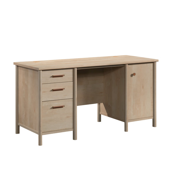 English Elm Computer Desk - Compact Brown Design With Storage Drawers For Home Office Or Study Space Solutions B356P402785