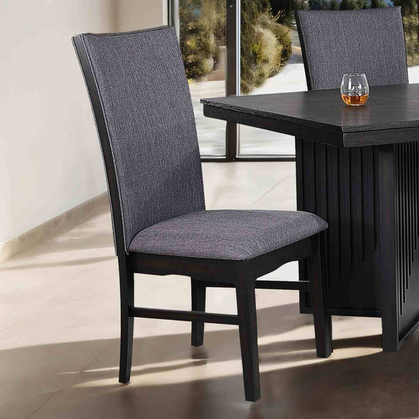 English Elm Modern 2pc Side Chair Set - Sleek Black Polyester Upholstery, Modern Minimalist Dining & Office Seating, Easy Assembly, 20"W x 24"D x 41"H B2741P406738