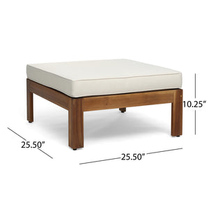 English Elm Cambridge Acacia Wood Outdoor L Shaped Sectional Sofa Set with Teak Finish Patio 63705.00BGE