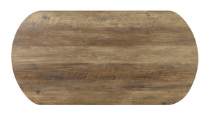 English Elm Industrial 3pc Coffee Table Set with Replicated Wood Tops and Sand Black U-Shape Steel Base, Rustic Appeal Black,Oak 51 L x 28 W x 8 H B2741P360157