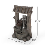 Christopher Knight Home® - Noble House - Clinch Outdoor 3 Tier Water Pump Fountain, Brown and Gray