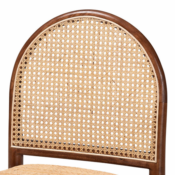 English Elm Modern Seagrass Woven Acacia Wood Dining Chair Set Bohemian Organic Style B2750P467718