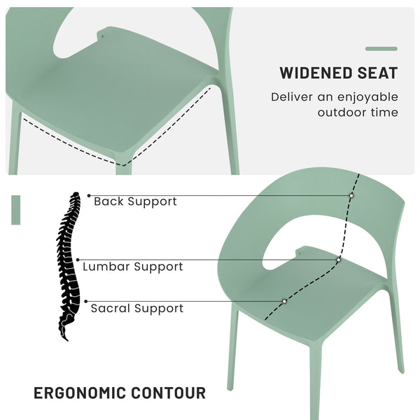 English Elm Summer Polypropylene Round Dining Set Stackable Chairs Uv Resistant Indoor Outdoor Patio Haze Green,White W3450S00026