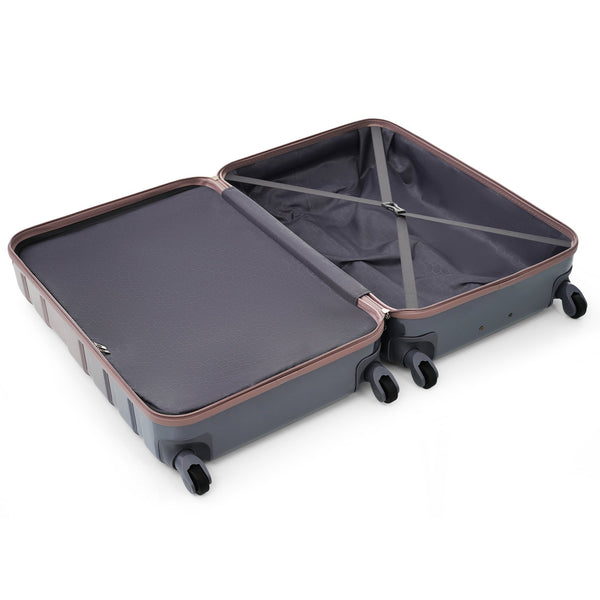 English Elm Luggage Sets 3 Piece Abs Hardshell Spinner Suitcase with Tsa Lock Lightweight Travel N726P203164G