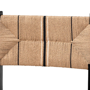 English Elm Modern Seagrass Woven Acacia Wood Dining Chair Set Bohemian Organic Style B2750P467777