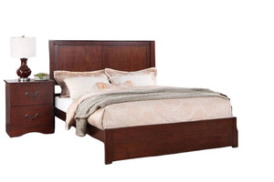 English Elm 1pc California King Bed Cherry Finish Two Panel Headboard Traditional Bedroom Frame B011S02094