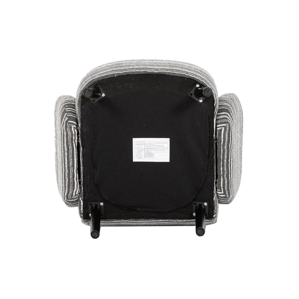 English Elm Modern Bouclé Armchair with High-Density Foam, Side Pocket & Solid Wood Legs for Cozy Reading Spots Dark Gray W395P376572