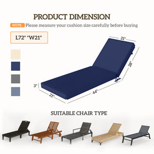 English Elm Replacement Chaise Lounge Cushions Uv Resistant Foam Filled Outdoor Seating Pair T3971P443277