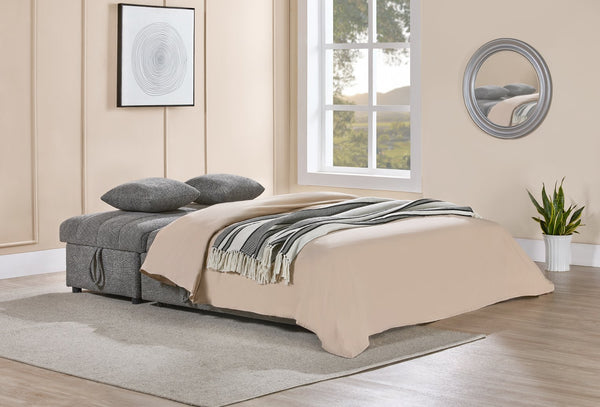English Elm Seraphina Boucle Sleeper Sectional with Storage Chaise and Built-in Usb Charging B061S00964