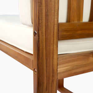 English Elm Christopher Knight Home® - Patio Dining Chairs Set Of 2 - Elegant Acacia Wood With Plush Beige Cushions For Comfort & Style N779P195372B