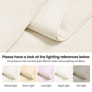 English Elm 1-piece Queen Cooling Comforter Nylon Spandex Shell Wave Quilted Breathable Lightweight Fill Ivory B035P408405