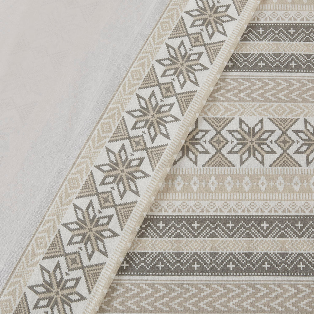 JLA Home True North by Sleep Philosophy - Printed Cotton Flannel Sheet Set — Ultra-Soft Brushed Warmth, OEKO-TEX, Durable, Machine Washable, Cozy Prints (Queen) TN20-0520