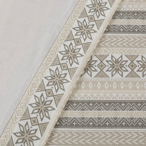 JLA Home True North by Sleep Philosophy - Printed Cotton Flannel Sheet Set – Ultra-Soft Brushed Warmth, OEKO-TEX Certified, Durable Comfort Gray/Taupe Nordic TN20-0519