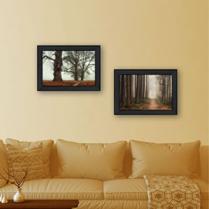 English Elm "misty Trees" Martin Podt Two Piece Framed Nature Art Set for Gallery Walls B06786939