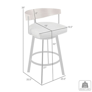 English Elm Lacey Swivel Barstool Matte Iron Base Faux Leather Seat Mid-century Kitchen Bar B2736P464814
