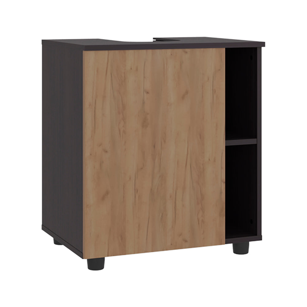 English Elm Pascuale Compact Under-Sink Cabinet with Cut-Out Back, Double Doors & Side Shelves for Small Baths B200P368126