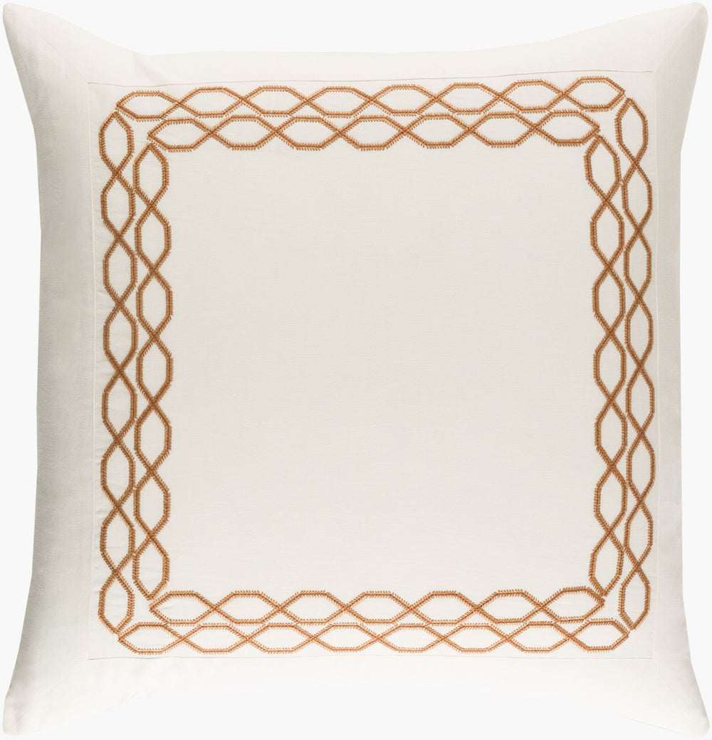 Surya Afia 26"W X 26"L Traditional Cotton-linen Sham - Luxurious, Easy Care, And Stylish Home Accessory Ivory Linen,Cotton,Linen,Cotton Afi2000-es