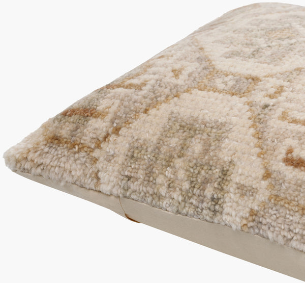 Surya Affleck Accent Pillow - Luxurious 18"L X 18"W Wool & Cotton Blend For Elegant Home Decor Upgrade Beige Wool,Cotton Afl001-2222d