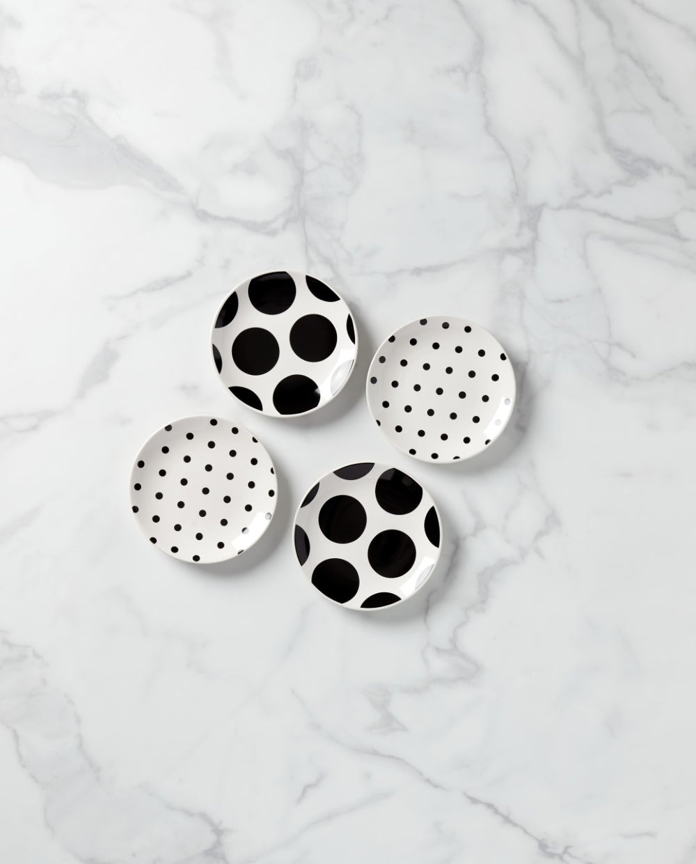 Lenox Kate Spade On The Dot Assorted Tidbit Plates, Set of 4 White, WHITE STONEWARE 895203
