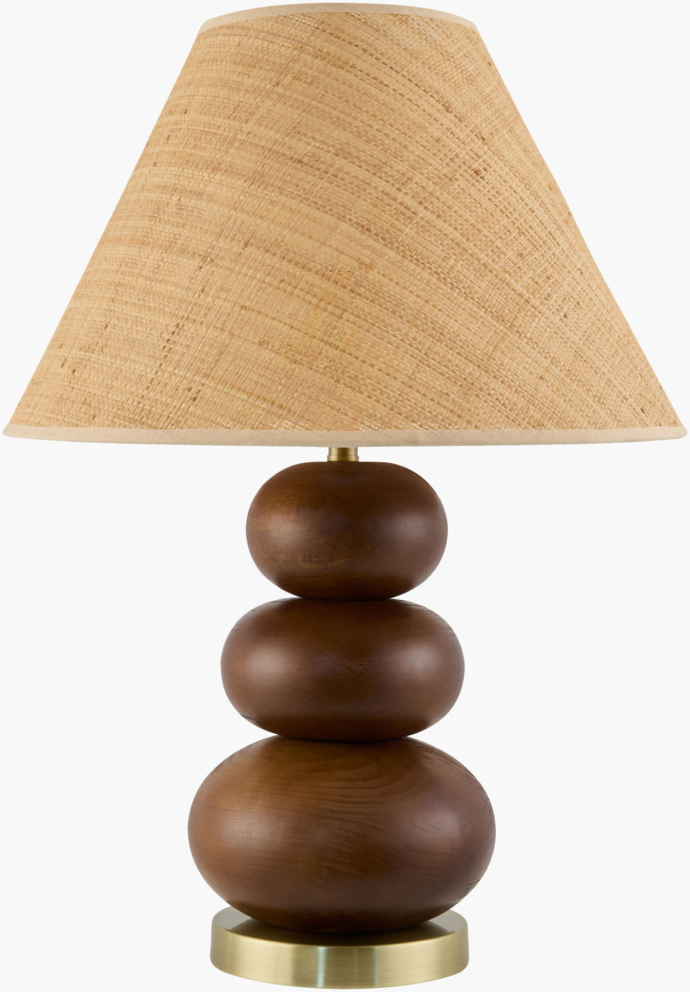 Surya Anefis Elegant 27" Accent Table Lamp With Seagrass Shade - Arts & Crafts Style For Timeless Decor Body, Dark Brown,Base, Metallic ,Gold,Shade (Outside), Brown,Shade (Inside), Clear,Finial, Metallic ,Gold,Harp, Metallic ,Gold,Cord, Translucent Rubber Wood,Iron,Seagrass,Polyester,Iron Afs-004
