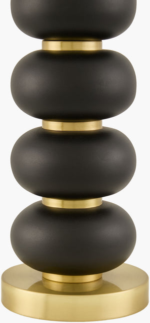 Surya Anefis Elegant 27" Accent Table Lamp With Seagrass Shade - Arts & Crafts Style For Timeless Decor Body, Black,Base, Metallic ,Gold,Shade (Outside), Brown,Shade (Inside), Clear,Finial, Metallic ,Gold,Harp, Metallic ,Gold,Cord, Translucent Rubber Wood,Iron,Seagrass,Polyester,Iron Afs-001