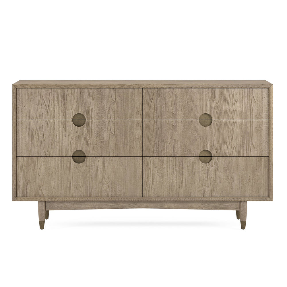 A.R.T. Furniture Finn Dresser - Mid-century Modern Tawny Finish With Cedar-lined Drawers & Antique Gold Accents Light Brown Parawood Solids,Elm Veneer,Metal 313131-2803